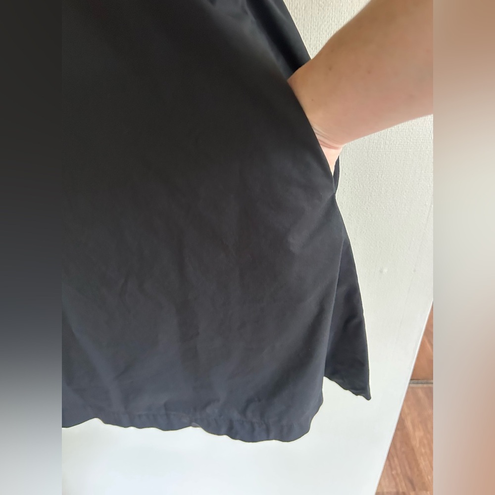 BCBG Paris Black Collared Shirt Dress Minimalist Capsule Luxury Stretch Cotton 6 - Picture 13 of 15
